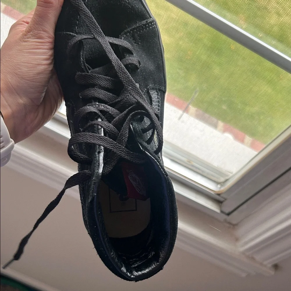 Vans Men's Black and Gray High-Top Sneakers - Picture 3 of 5